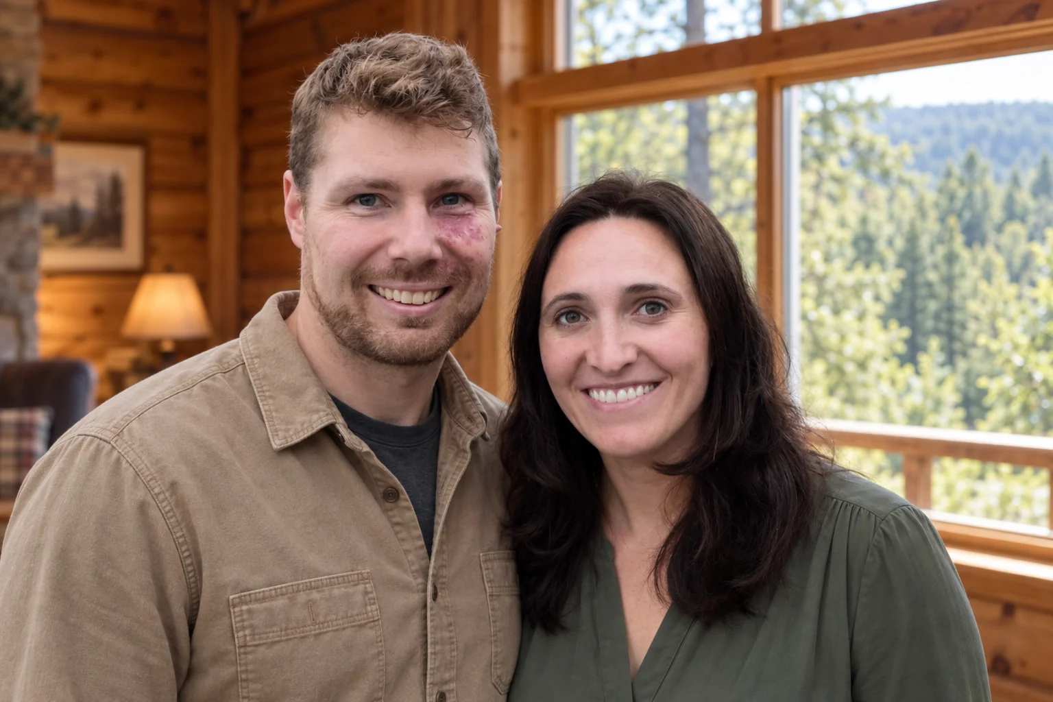 Portrait of Kyle Payne on the left and HJ on the right.